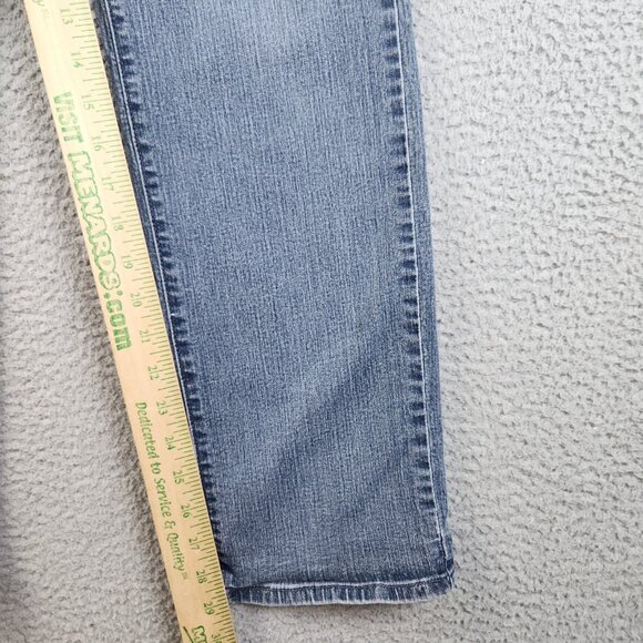 Levi's Jeans Women's 12 Straight Leg 505 Blue Mid Rise Stretch Denim Pants - Picture 4 of 12